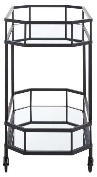 Safavieh Silva 2 Tier Octagon Bar Cart - Black | Bar Carts | Modishstore - 2