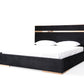 Nova Domus Cartier Modern Black Velvet & Rosegold Bed-4