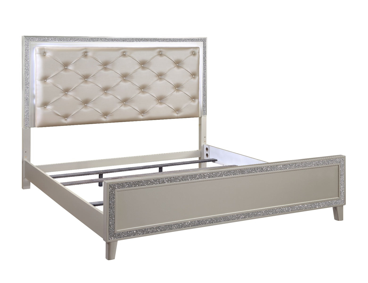Sliverfluff Eastern King Bed By Acme Furniture | Beds | Modishstore - 7