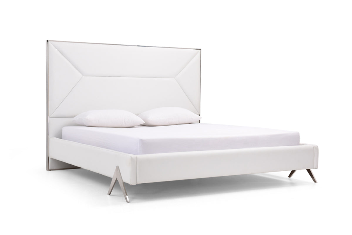 Modrest Candid Modern White Bed | Modishstore | Beds-2