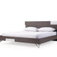 Modrest Nicola Modern Grey Oak & Stainless Steel Bed