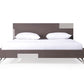 Modrest Nicola Modern Grey Oak & Stainless Steel Bed