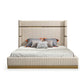 Modrest Aspen Modern Beige Bonded Leather & Gold Bed | Modishstore | Beds-2