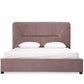 Modrest Duke Modern Grey Velvet & Black Gun Chrome Bed | Modishstore | Beds-3