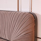 Modrest Duke Modern Grey Velvet & Black Gun Chrome Bed | Modishstore | Beds-4