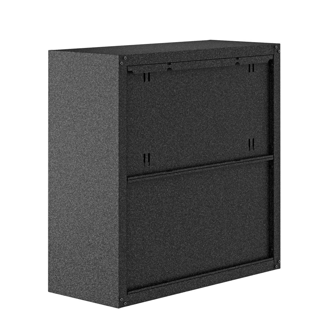 Manhattan Comfort Fortress 30" Floating Textured Metal Garage Cabinet with Adjustable Shelves in Grey | Cabinets | Modishstore-4