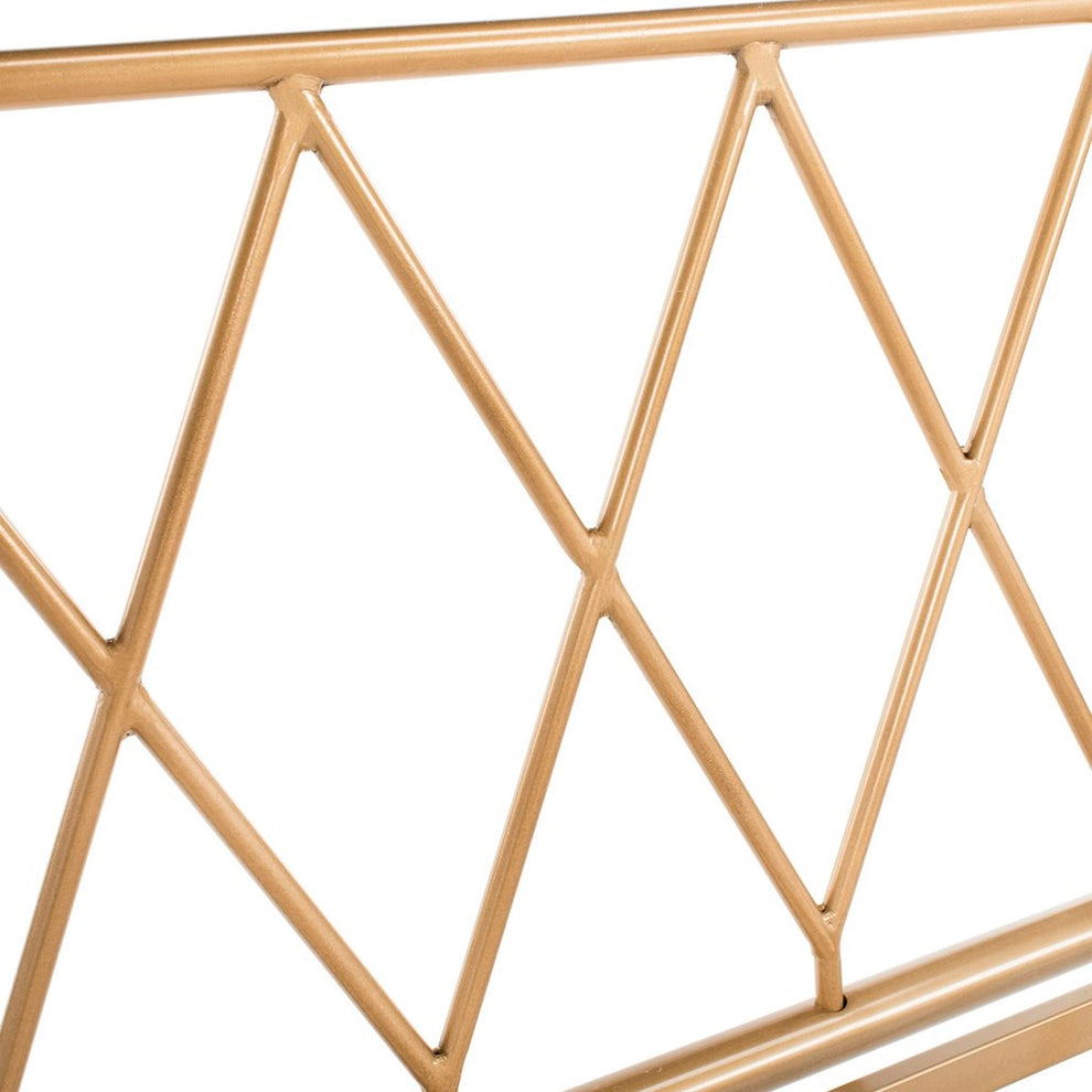 Safavieh Gatsby Bed Full Size - Gold | Beds | Modishstore - 3