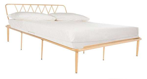 Safavieh Gatsby Bed Full Size - Gold | Beds | Modishstore - 2