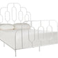 Safavieh Paloma Metal Retro Bed Queen Size - White | Beds | Modishstore - 2