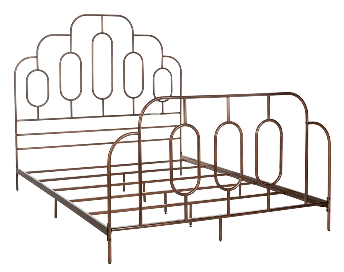 Safavieh Paloma Metal Retro Bed Full Size - Antique Bronze | Beds | Modishstore - 3
