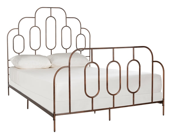 Safavieh Paloma Metal Retro Bed Full Size - Antique Bronze | Beds | Modishstore - 2