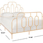 Safavieh Paloma Metal Retro Bed Queen Size - Gold | Beds | Modishstore - 4