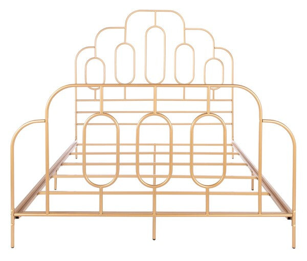 Safavieh Paloma Metal Retro Bed Full Size - Gold | Beds | Modishstore - 3