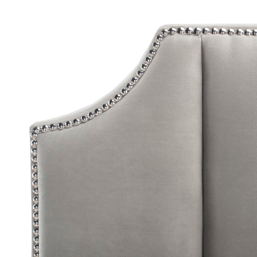 Safavieh Streep Fabric Bed Full Size - Grey | Beds | Modishstore - 3