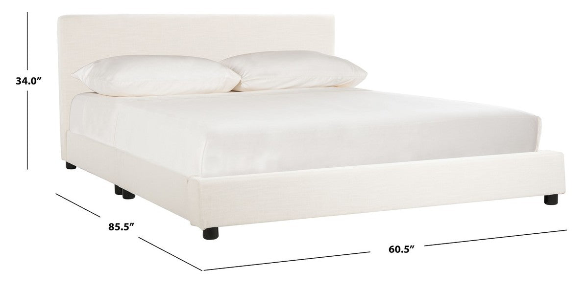 Safavieh Carter Bed Full Size - Light Beige | Beds | Modishstore - 3