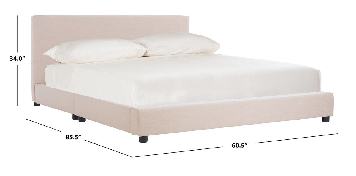 Safavieh Carter Bed Queen Size - Beige | Beds | Modishstore - 3