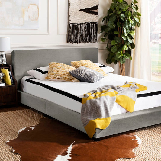 Safavieh Carter Bed Queen Size - Grey | Beds | Modishstore