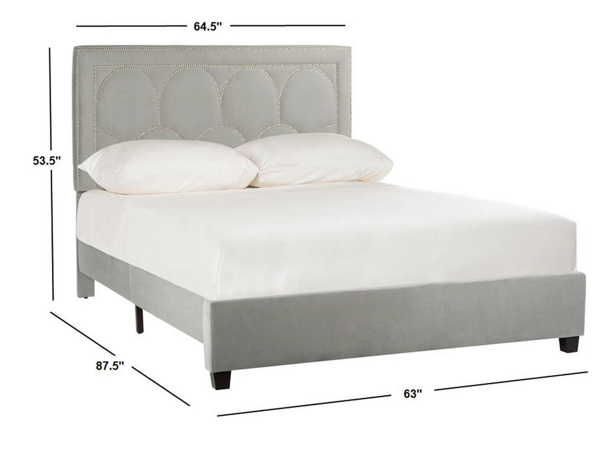 Safavieh Solania Bed Queen Size - Grey | Beds | Modishstore - 2