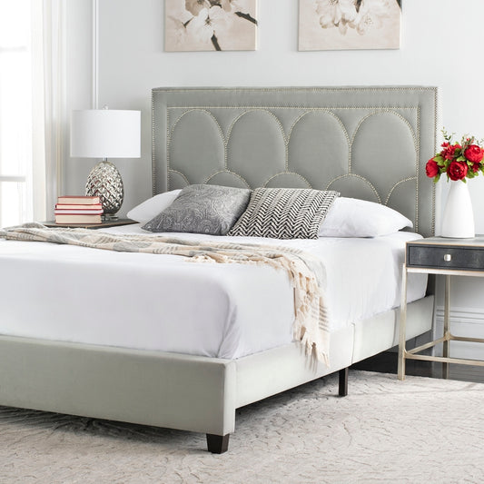 Safavieh Solania Bed Queen Size - Grey | Beds | Modishstore