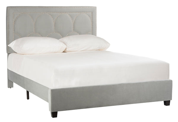 Safavieh Solania Bed Queen Size - Grey | Beds | Modishstore - 4