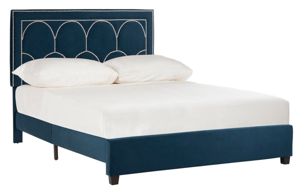 Safavieh Solania Bed Queen Size - Navy | Beds | Modishstore - 2