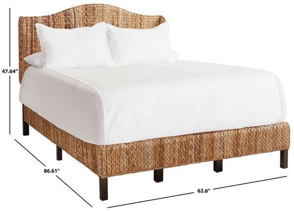 Safavieh Finola Rattan Bed Full Size - Natural | Beds | Modishstore - 5