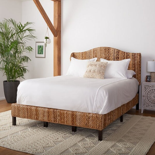 Safavieh Finola Rattan Bed Full Size - Natural | Beds | Modishstore