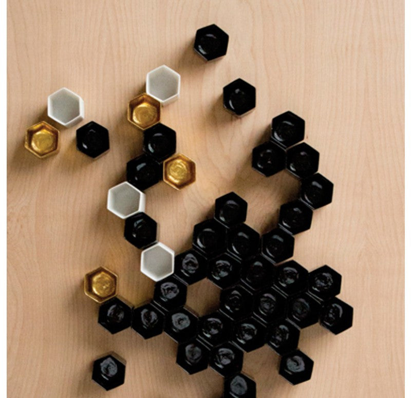 Gold Leaf Design Group Beehive Wall Play - Black (Set of 20) | Wall Decor | Modishstore - 2