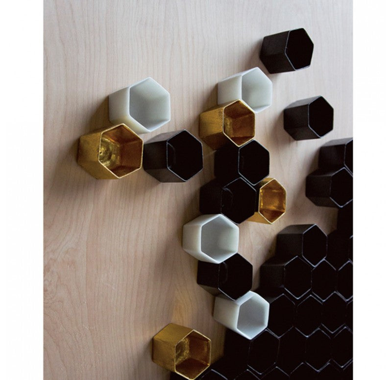 Gold Leaf Design Group Beehive Wall Play - Cream (Set of 20) | Wall Decor | Modishstore - 4