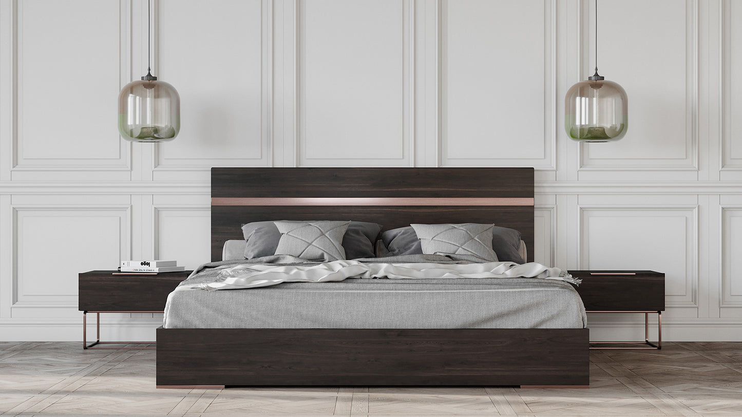 Nova Domus Benzon Italian Modern Dark Rovere Bedroom Set | Bedroom Sets | Modishstore - 2