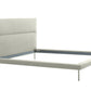 Modrest Bergeron - Contemporary Cream Woven Fabric Bed | Beds |   Modishstore 