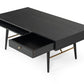 Vig Furniture Modrest Billy Modern Black Oak & Gold Coffee Table | Modishstore | Coffee Tables-3