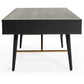 Vig Furniture Modrest Billy Modern Black Oak & Gold Coffee Table | Modishstore | Coffee Tables-4