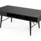Vig Furniture Modrest Billy Modern Black Oak & Gold Coffee Table | Modishstore | Coffee Tables-5