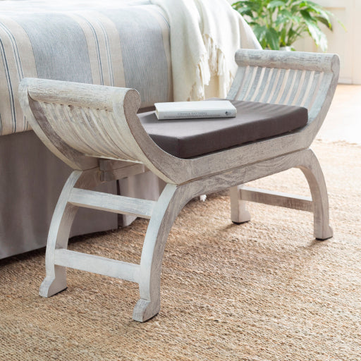 Surya Upholstered Bench - BIY-001 | Stools & Benches | Modishstore