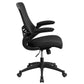 Mid-Back Black Mesh Swivel Ergonomic Task Office Chair With Flip-Up Arms, Bifma Certified By Flash Furniture | Office Chairs | Modishstore - 2