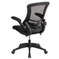 Mid-Back Black Mesh Swivel Ergonomic Task Office Chair With Flip-Up Arms, Bifma Certified By Flash Furniture | Office Chairs | Modishstore - 3