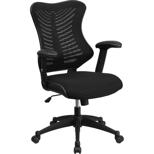 High Back Designer Black Mesh Executive Swivel Ergonomic Office Chair With Adjustable Arms By Flash Furniture | Office Chairs | Modishstore