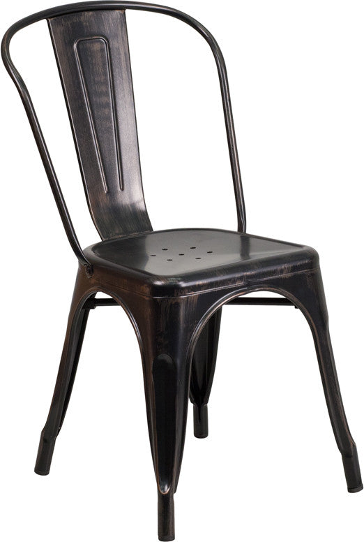 Flash Furniture Metal Indoor-Outdoor Stackable Chair | Outdoor Chairs | Modishstore - 8