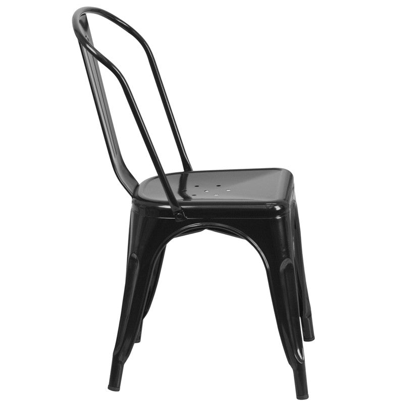 Flash Furniture Metal Indoor-Outdoor Stackable Chair | Outdoor Chairs | Modishstore - 16