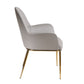 Modrest Blanton - Modern Grey Leatherette & Gold Accent Chair | Lounge Chairs | Modishstore - 2