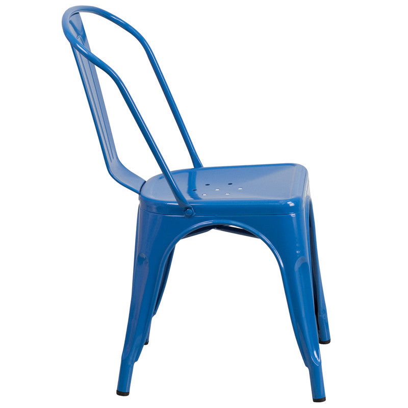 Flash Furniture Metal Indoor-Outdoor Stackable Chair | Outdoor Chairs | Modishstore - 11