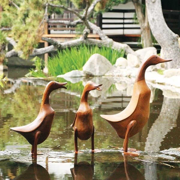 Garden Age Supply Smooth Bamboo Root Ducks Set of 6 | Animals & Pets | Modishstore-2