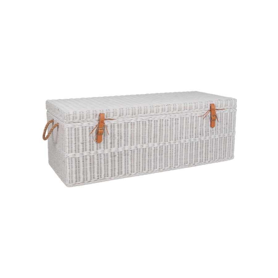 Boca Storage Bench-White by Jeffan | Bins, Baskets & Buckets | Modishstore - 9