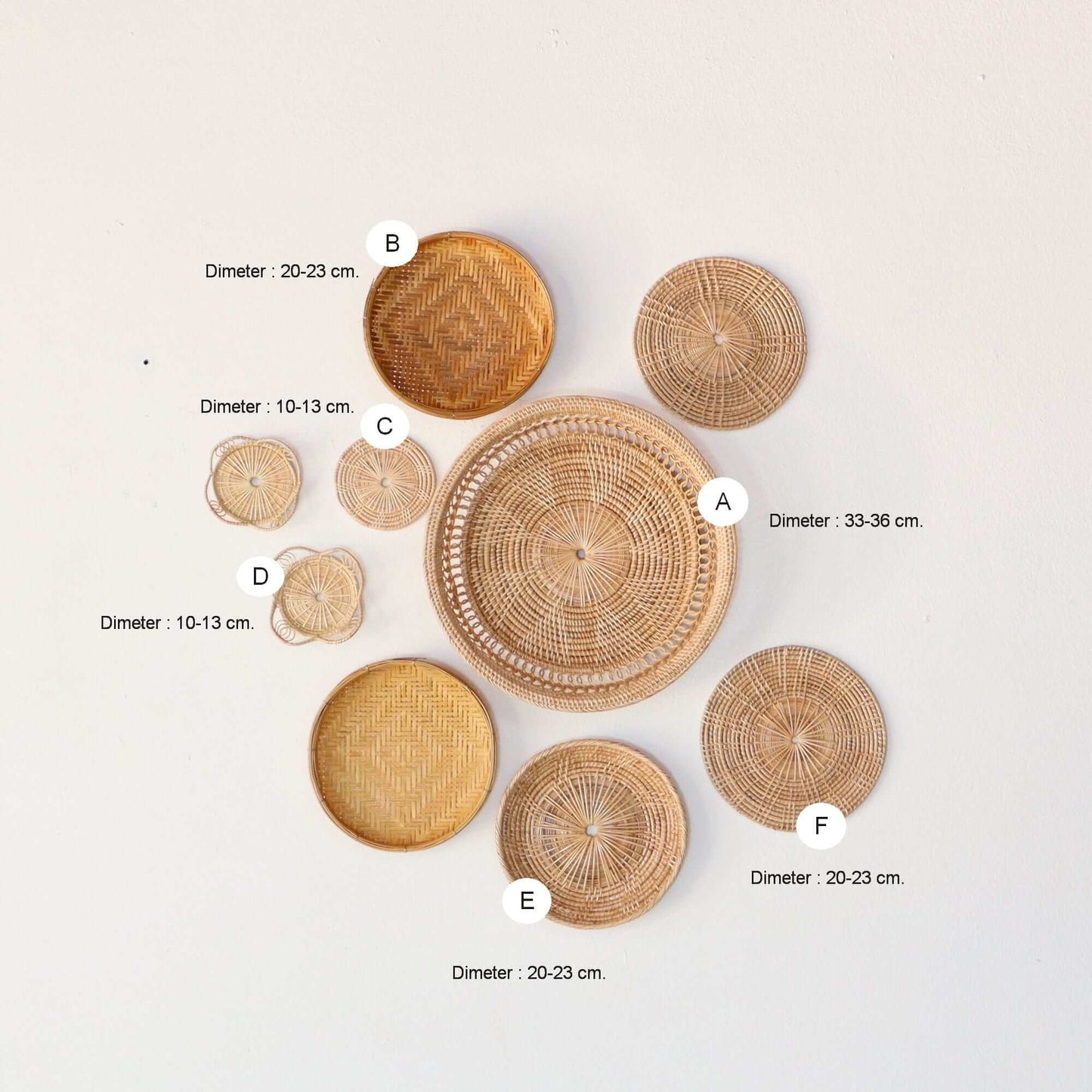 Bong Kod Rat - Wall Art DeCor Hanging Set Of 9 By Thaihome | Wall Decor | Modishstore - 2