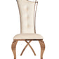 Modrest Bonnie - Beige Velvet & Rose Gold Dining Chair (Set of 2) | Dining Chairs | Modishstore