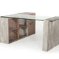 Nova Domus Boston Modern Glass & Faux Concrete Desk | Modishstore | Desks-3