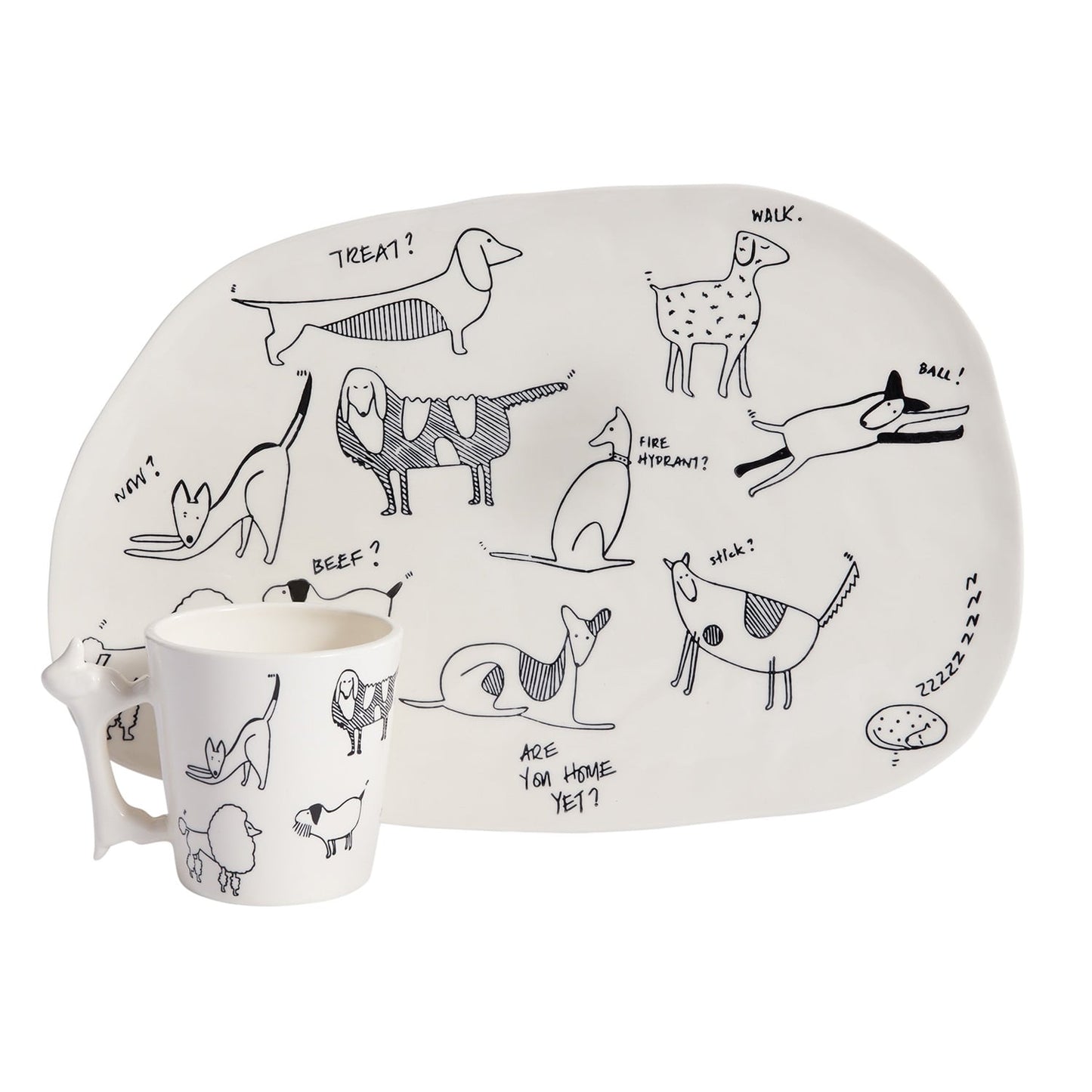 Bow Wow Collection Set of 6 By Accent Decor | Dinnerware | Modishstore - 5