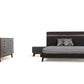 Nova Domus Dali Modern Grey Fabric & Walnut Bed | Modishstore | Beds-4