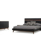 Nova Domus Dali Modern Grey Fabric & Walnut Bed | Modishstore | Beds-3